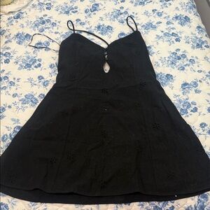 Zara Black Mini Dress with Cutout Detail